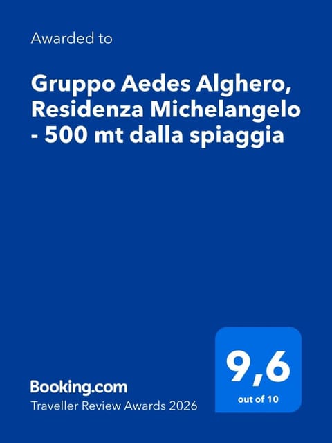 Gruppo Aedes Alghero, Residenza Michelangelo - 500 mt dalla spiaggia Apartment in Alghero