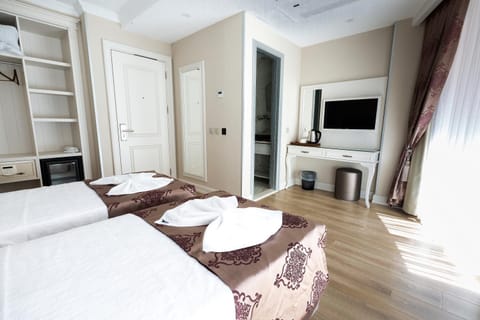 Bed, TV and multimedia, Photo of the whole room, towels