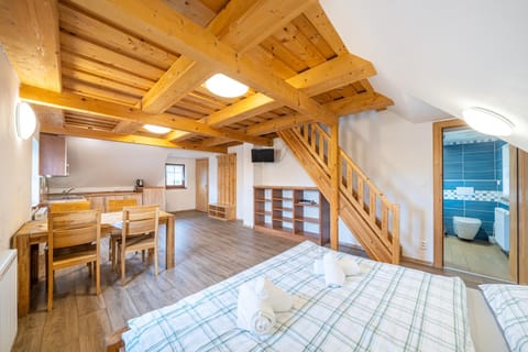 Bed, TV and multimedia, Kitchen or kitchenette, Living room, Bedroom
