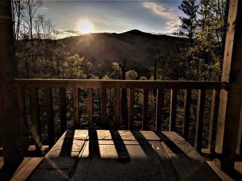 Balcony/Terrace, Mountain view, Sunset