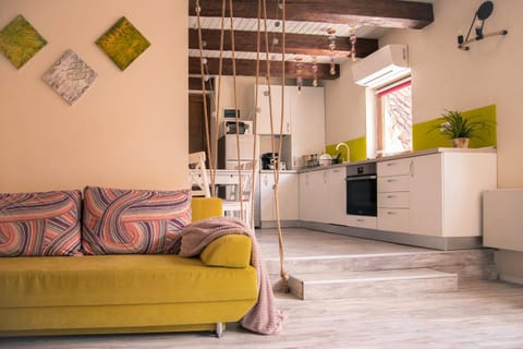 Kitchen or kitchenette, Living room, Dining area