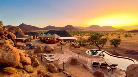 Natural landscape, Mountain view, Pool view, Swimming pool, Sunrise, Sunset, sunbed