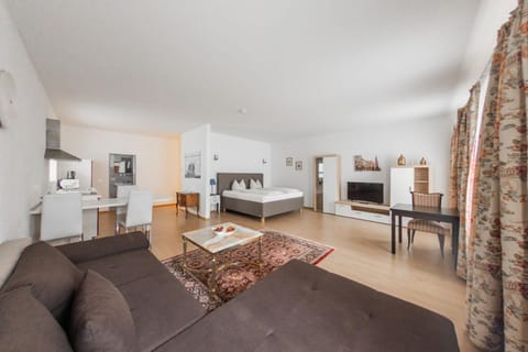 Bed, TV and multimedia, Kitchen or kitchenette, Living room, Photo of the whole room, Dining area, Bedroom
