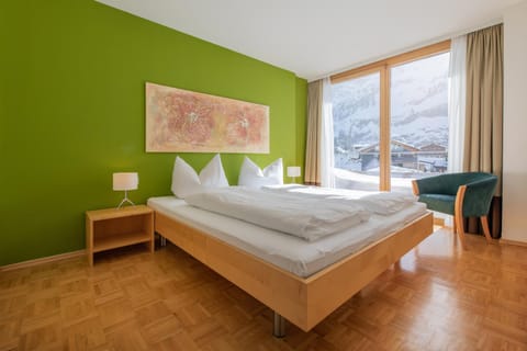 Bed, Natural landscape, Bedroom, Mountain view