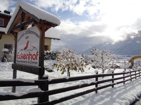 Property building, Winter, Garden view