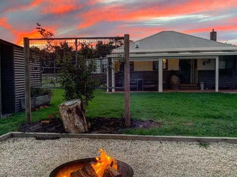Property building, Patio, Garden, Sunset