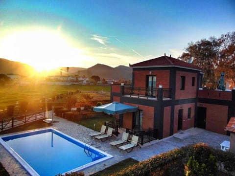 Property building, Mountain view, Swimming pool, Sunset