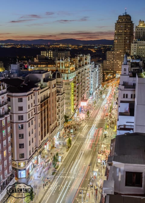 Night, City view, Sunset