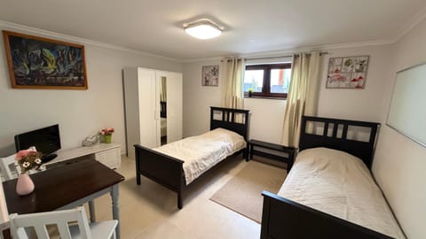 Bed, TV and multimedia, Living room, Photo of the whole room, Seating area, Bedroom