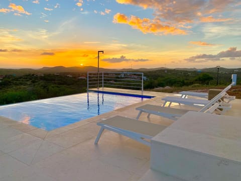 Patio, Swimming pool, Swimming pool, Sunset