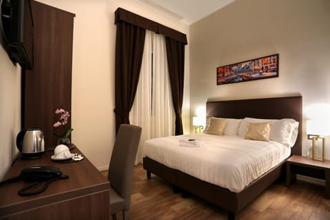 Bed, Coffee/tea facilities, Photo of the whole room, Bedroom, City view