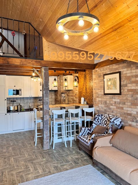 Kitchen or kitchenette, Seating area, Dining area, stove