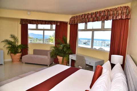 Bed, Bedroom, Sea view