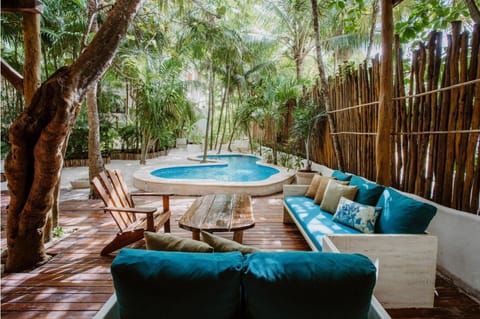Patio, Pool view