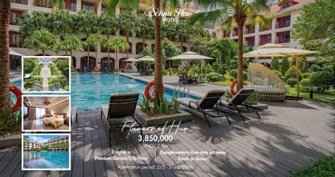 Property building, Patio, Garden, Swimming pool