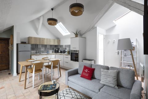 Kitchen or kitchenette, Living room, Dining area