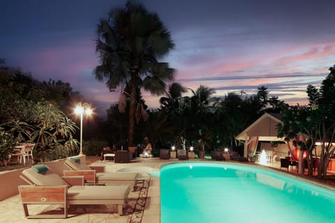 Swimming pool, Sunset