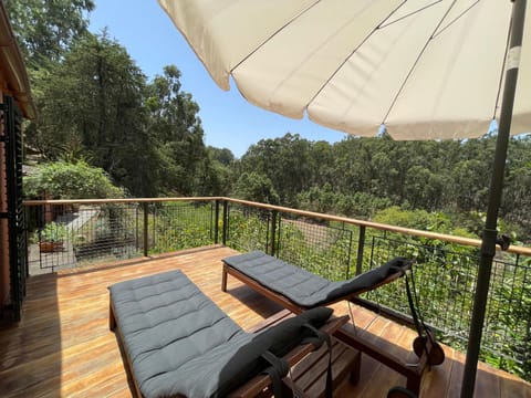 Natural landscape, Garden, View (from property/room), Balcony/Terrace, Garden view, sunbed