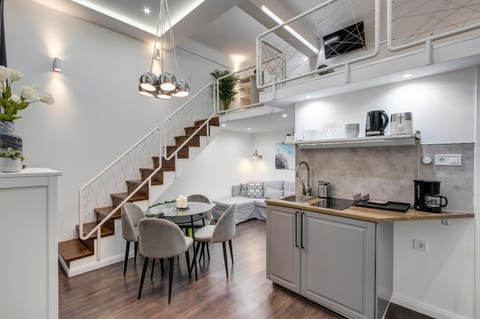 Kitchen or kitchenette, Living room, Dining area