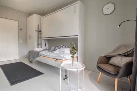 Bed, Living room, Photo of the whole room, Seating area, Bedroom, towels, wardrobe