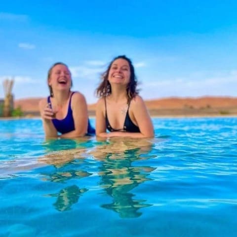 Swimming pool, group of guests