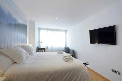 Bed, TV and multimedia, Photo of the whole room, Bedroom