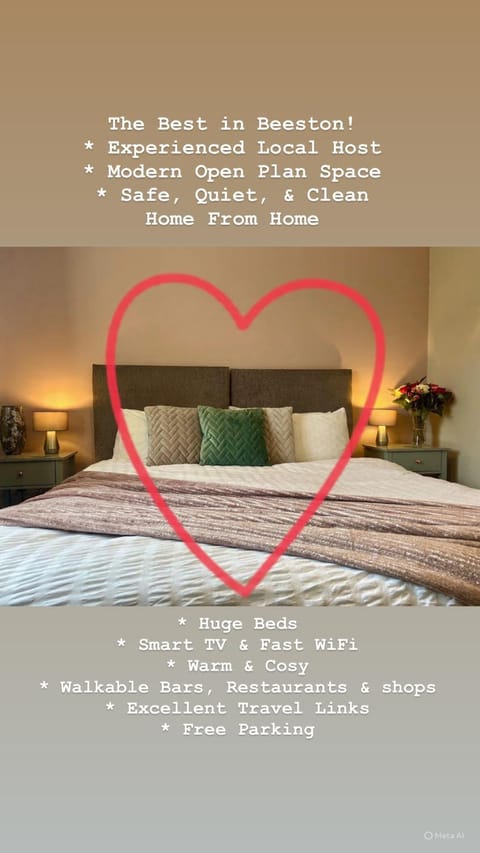 The Orchid-Central Beeston-Private Apartment-SmartTV-Free Wi-Fi-Tram-Parking Apartment in Nottingham