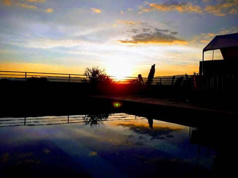 Swimming pool, Sunrise, Sunset