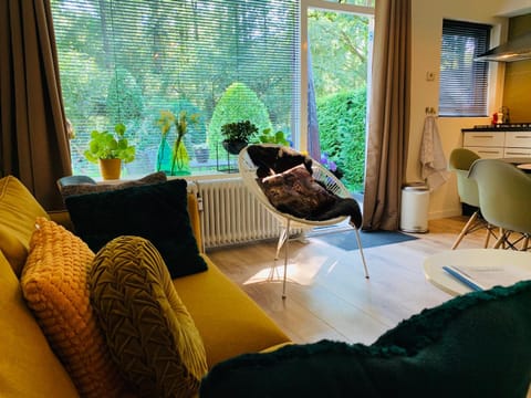 Living room, Seating area, Garden view
