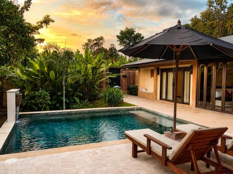 Patio, Natural landscape, Garden, Garden view, Pool view, Swimming pool, sunbed