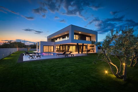 Property building, Garden, Sunset