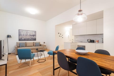 Kitchen or kitchenette, Living room, Dining area