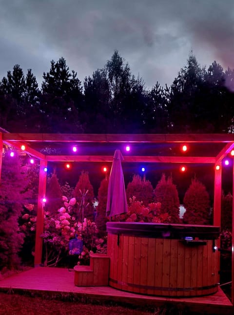 Night, Natural landscape, Hot Tub