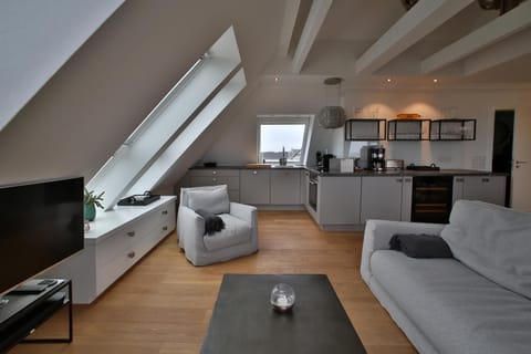 TV and multimedia, Kitchen or kitchenette, Living room, Seating area