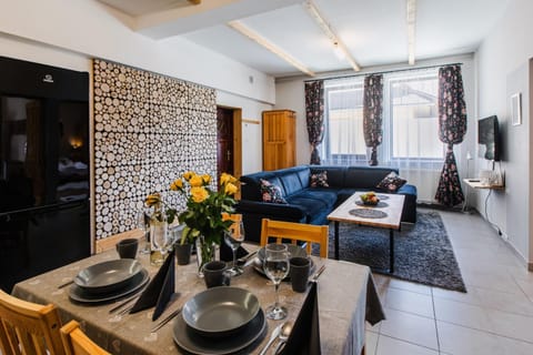 Kitchen or kitchenette, Living room, Dining area