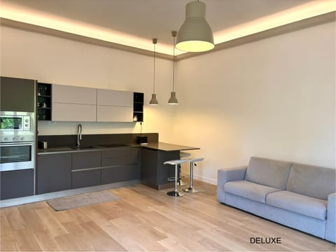 Coffee/tea facilities, Balcony/Terrace, Kitchen or kitchenette, Living room, Seating area, Dining area, oven, stove