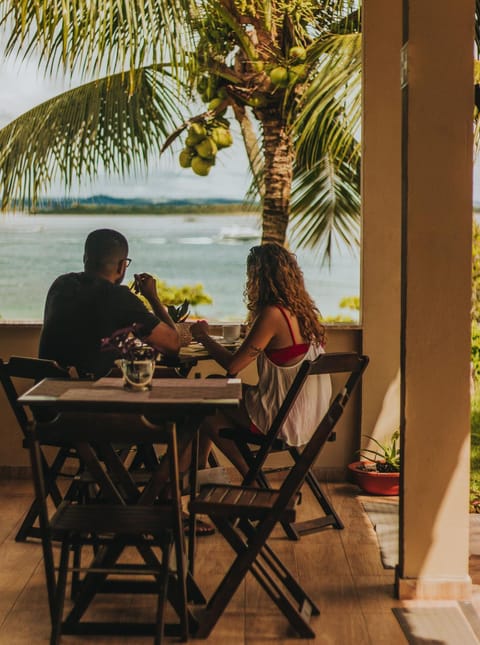 Patio, Natural landscape, Food and drinks, Sea view