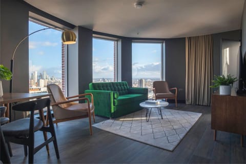 Living room, Decorative detail, Seating area, Dining area, City view