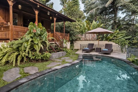 Property building, Patio, Pool view, Swimming pool