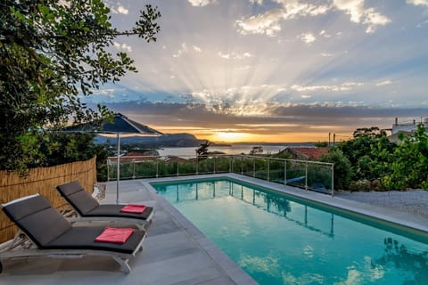 Swimming pool, Swimming pool, Sunset