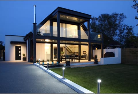 Property building, Facade/entrance, Garden, Garden view, Sunset