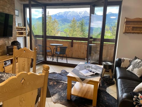 Communal lounge/ TV room, Natural landscape, TV and multimedia, Living room, Seating area, Mountain view