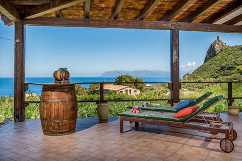 Patio, Nearby landmark, Spring, Day, Natural landscape, View (from property/room), Balcony/Terrace, Mountain view, Sea view, sunbed
