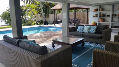 Patio, Pool view, Sea view
