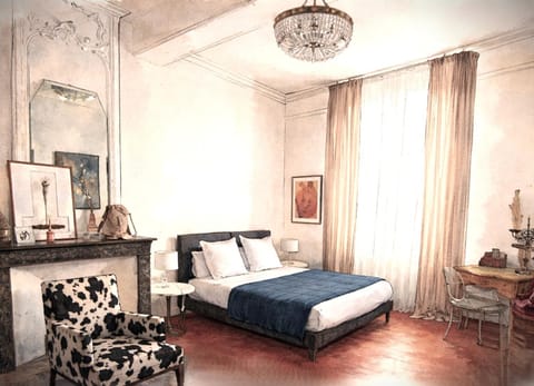 Bed, Photo of the whole room, Seating area, Bedroom