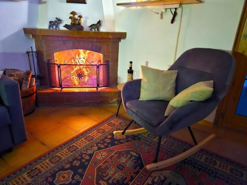 Living room, fireplace