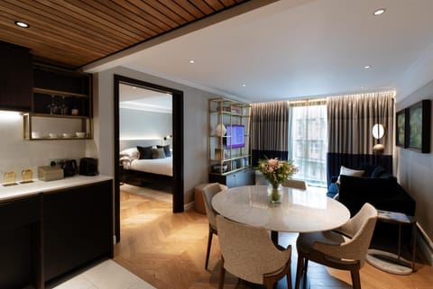 Kitchen or kitchenette, Living room, Dining area
