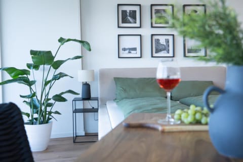 Bed, Living room, Bedroom