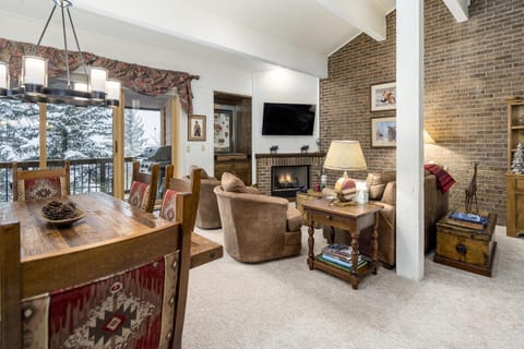 Living room, Dining area, flat iron
