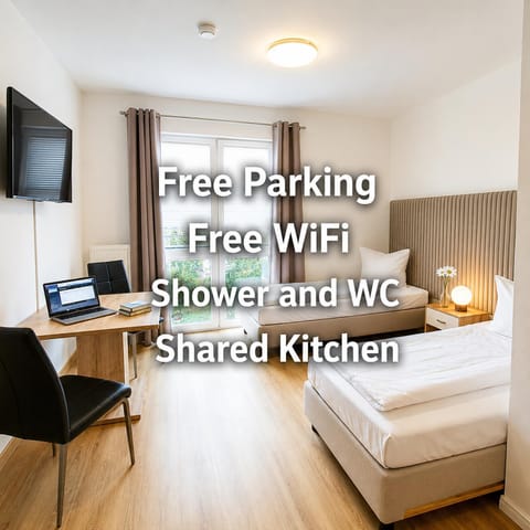 Shower, Communal kitchen, Parking, internet, internet